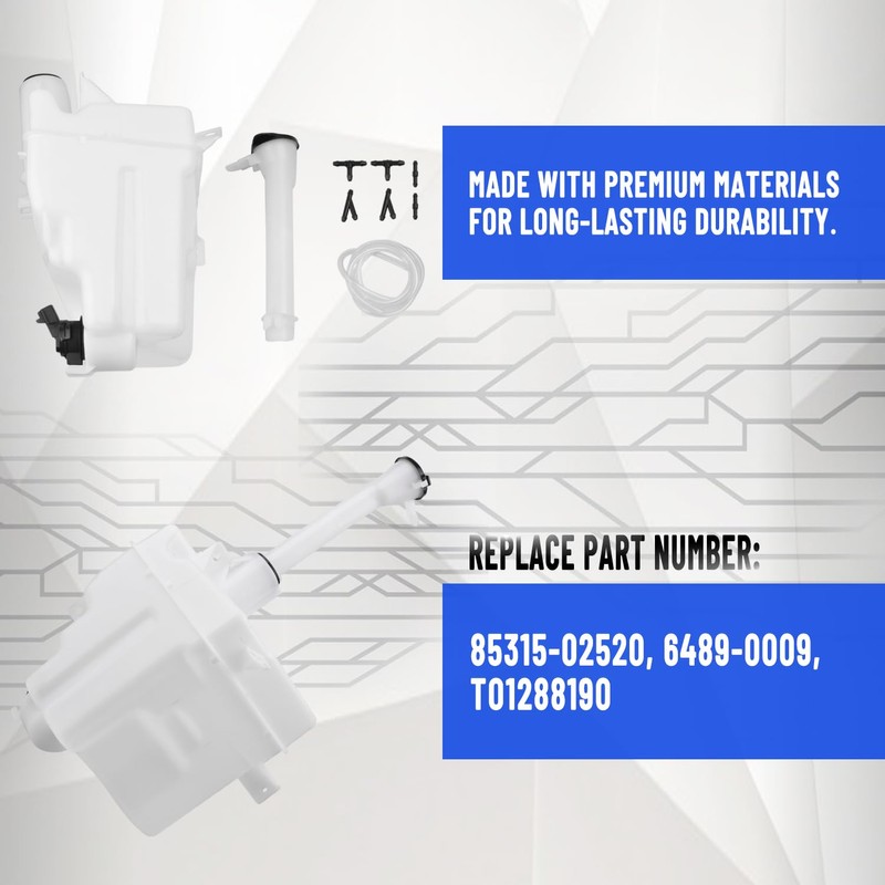 Windshield Washer Reservoir Tank with Pump for Toyota Corolla 2014-2019