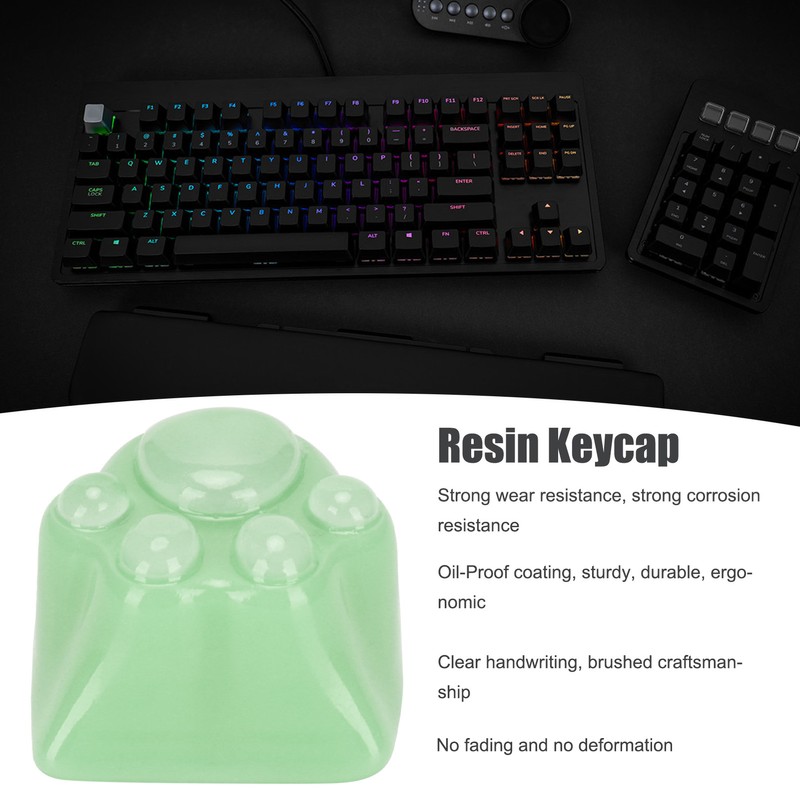 Resin Keycap Cat Claw CorrosionResistant Ergonomic Keyboard Accessories for Cherry