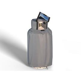 30 lb Propane Tank Cover， With 600D Waterproof, Dustproof, and Greaseproof Oxford Cloth, Top Opening for Easy Valve Opening and Closing, For 30 lb Propane Tank, Gray