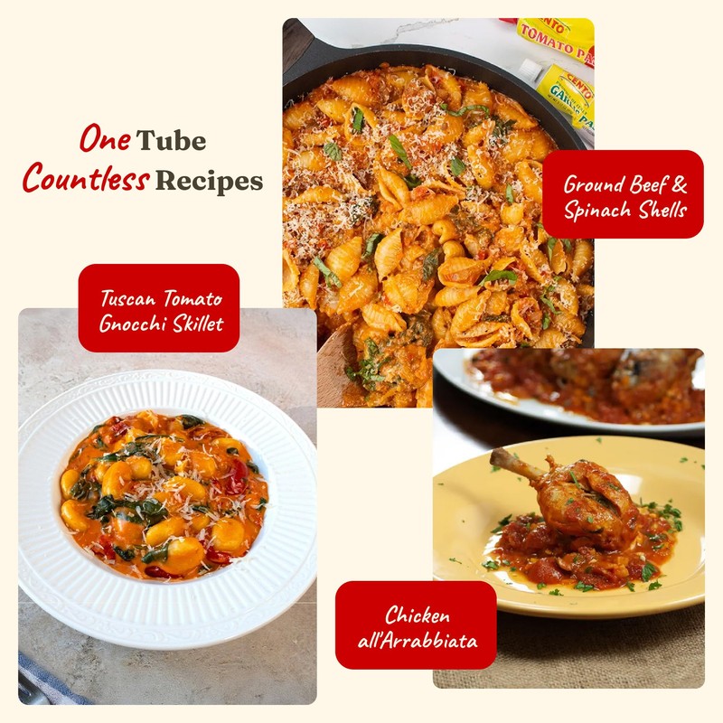 Cento Tomato Paste, 4.56 Oz Tube (Pack of 12) Double