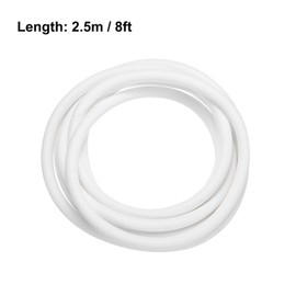 uxcell Silicone Foam Seal Weather Strip 8mm Dia 2.5m 8ft Sponge Rubber Cord Solid White