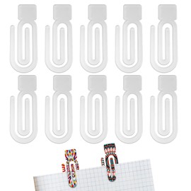 Gosknor 10pcs Sublimation Paper Clips, 5x1.9in Acrylic Sublimation Clips Jumbo Paperclip Gift Idea Sublimation Blanks Acrylic Paper Clips for Office Classrooms (Square-Head)