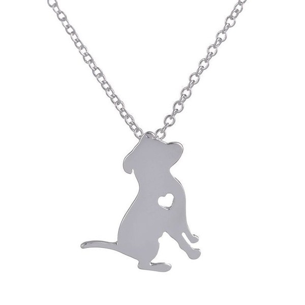 Art Attack American Pitbull Terrier Necklace, Dog Puppy Lover Heart