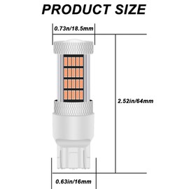 WINETIS 7443 W21-5W LED Bulbs Pink/Purple LED DRL Turn Signal Light 7440 7441 7444 T20 W21W LED Daytime Running Parking Reverse Light 4014 92SMD Super Bright with Low Consumption, Pack of 2