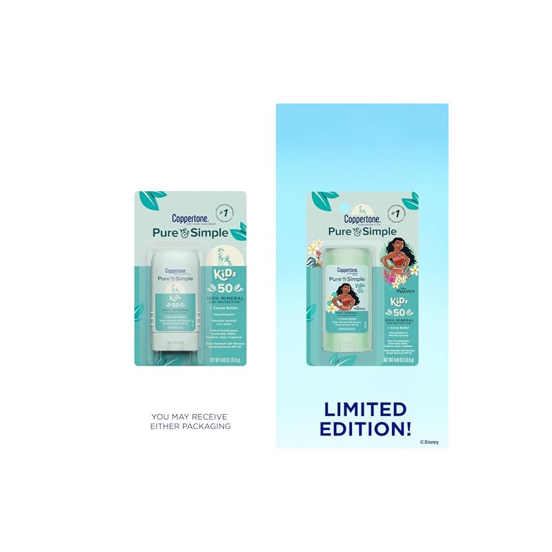 Coppertone KIDS Sunscreen Stick SPF 50 (0.5 Ounce) (Packaging may