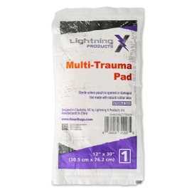 Lightning X Multi-Trauma Dressing, 12″ x 30″ Wound Care Bandage, Sterile, Individually Packaged, Compact Design for First Aid Kits (Pack of 10)