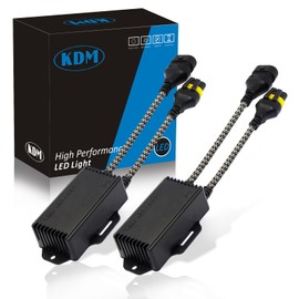 KDM 9005 9006 H10 9012 LED Light Decoder Canbus,Anti Flickering Error Free Load Resistor, LED Warning Canceller Resistor Adapter,2Pack