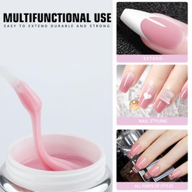 Beautilux Builder Gel for Gel Nails, 55 g Builder Nail Gel Nail Strengthening Gel, Building Gel Nail Extension Gel for Repair Reinforcement Extension (BHBN-06)