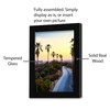 Frame Amo 18x24 Black Solid Wood Poster Frame, Tempered Glass