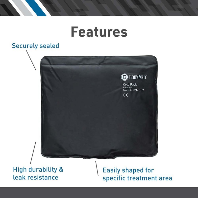 BodyMed Heavy Duty Reusable Urethane Ice Pack (2-Pack) for Knee,
