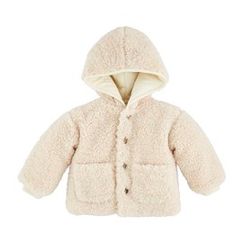 Mud Pie Girls Children Baby Sherpa Jacket, Light Beige