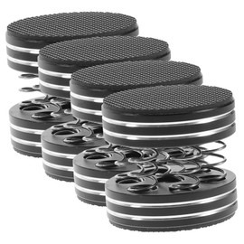 SHINEOFI 4Pcs Speaker Isolation Pad Set Spring Subwoofer Stand Pads for HiFi Audio Equipment Vibration Reduction Isolation Feet Easy Installation Black