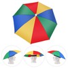 Amacoam Head Umbrella Hat Colourful Head Umbrella Foldable Parasol Hat