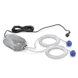 esotec Solar Single Pump Pond Aerator DUO AIR, 2x 90L/H Replacement Pump, 6-9V/DC Oxygen Pump, Garden Pond Ventilation, Air Pump, Pond Pump, Aerator Pump, Accessory Pump, IP44 101884