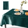 Homiest 1 Pack 60 x 102 Inches Satin Tablecloth Hunter