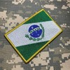 BE0174V21 Paraná Brazil Country Flag Embroidered Patch Gold Border Uniform