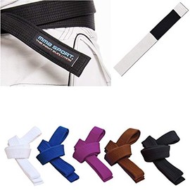 BJJ Belt Jiu Jitsu Kimono - gi 100% Cotton 6 mm Various Colours (A3 / 290 cm, White)