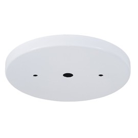 B&P Lamp 5 1/4 Inch Modern Shallow Steel Canopy Kit with Hardware, White