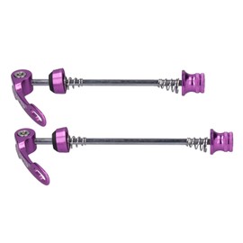 Akozon ZTTO 2pcs Road, Quick Release Skewers Mountain Bike Flower Bicycle Vehicle Quick Release Bike Front Rear Skewer AccessoryPurple (Purple)
