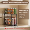 Bunoxea Pull Out Spice Rack 2 Pack,Slide Out Cabinet Spice