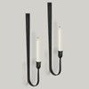 Black Wall Candle Holder Set of 2, Metal Wall Mount