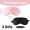 Pack of 2 Silk Sleeping Masks, Comfortable Sleeping Glasses for