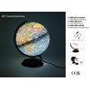 Exerz Illuminated World Globe 20cm Diameter Wooden Base - Spanish