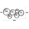 Stonebriar 37" Black Metal Multi Circle Wall Mirror with Attached