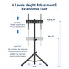 FORGING MOUNT Tripod Portable Floor TV Stand,Foldable Stand Height Adjustable