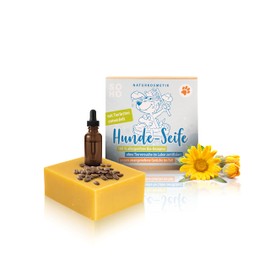 SOHO Naturkosmetik Dog Shampoo Sensitive Vegan (110 g) • Shampoo for Dogs & Puppies • Natural Grooming • Dog Soap with Marigold