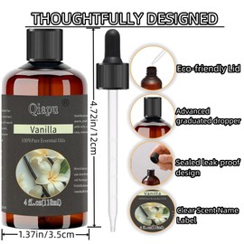 Pure and Natural Vanilla Diffuser Scented Oil Premium Aromatherapy for Laundry Scented Oils with Dropper