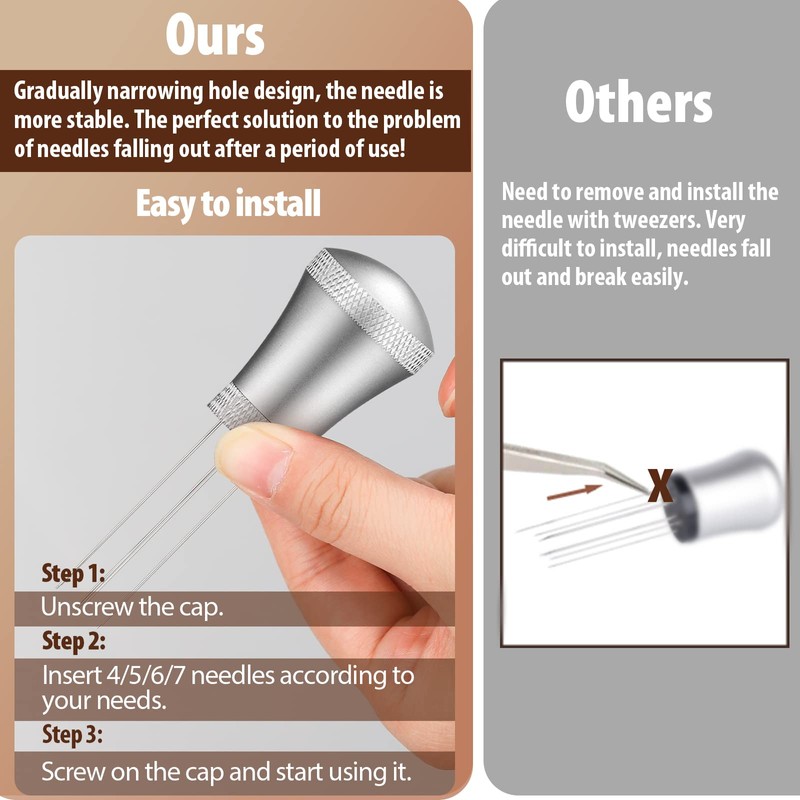 WDT Espresso Distribution Tool Espresso Stirrer Tools for Barista, 0.35mm