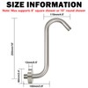 NearMoon S Shaped Shower Head Riser Arm, Shower Extender Arm