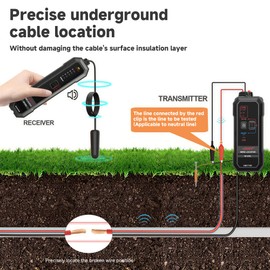 NOYAFA NF-818L Cable Locator - For Finding Buried and Hidden Cables in Walls, for Electrical Installation, Irrigation and Fence Systems, LED Torch