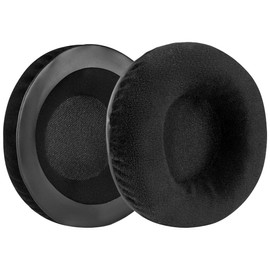 Geekria Comfort Velour Replacement Ear Pads for Technics RP-DH1200 DJ, RP-DH1210, RP-DH1250-S DJ Headphones Ear Cushions, Repair Parts (Black)