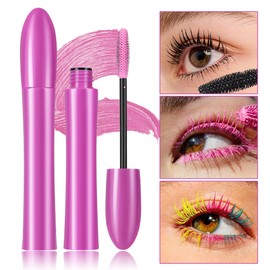 Vawolecy Colorful Mascara for Eyelashes, Colored Waterproof Long Lasting Thick Mascara Rainbow Color Fiber Charming Mascara Cruelty Free Vegan Eye Makeup