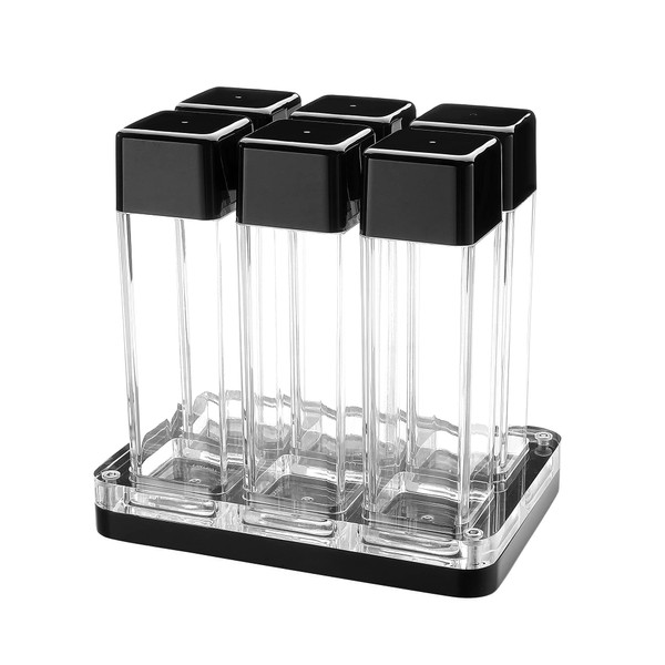 Normcore 6 Tubes Coffee Bean Cellars with Stand & Hopper - Single Dose Coffee Bean Vaults - Espresso Bean Storage Set - One-Way Exhaust Valve - Capacity 25-28g
