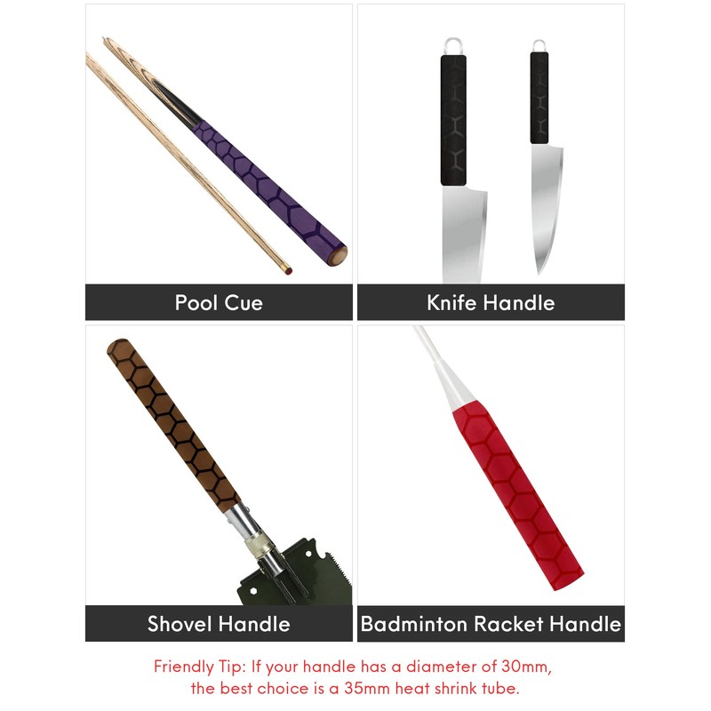 Accering Honeycomb Pattern Fishing Rod Heat Shrink Wrap for Sports