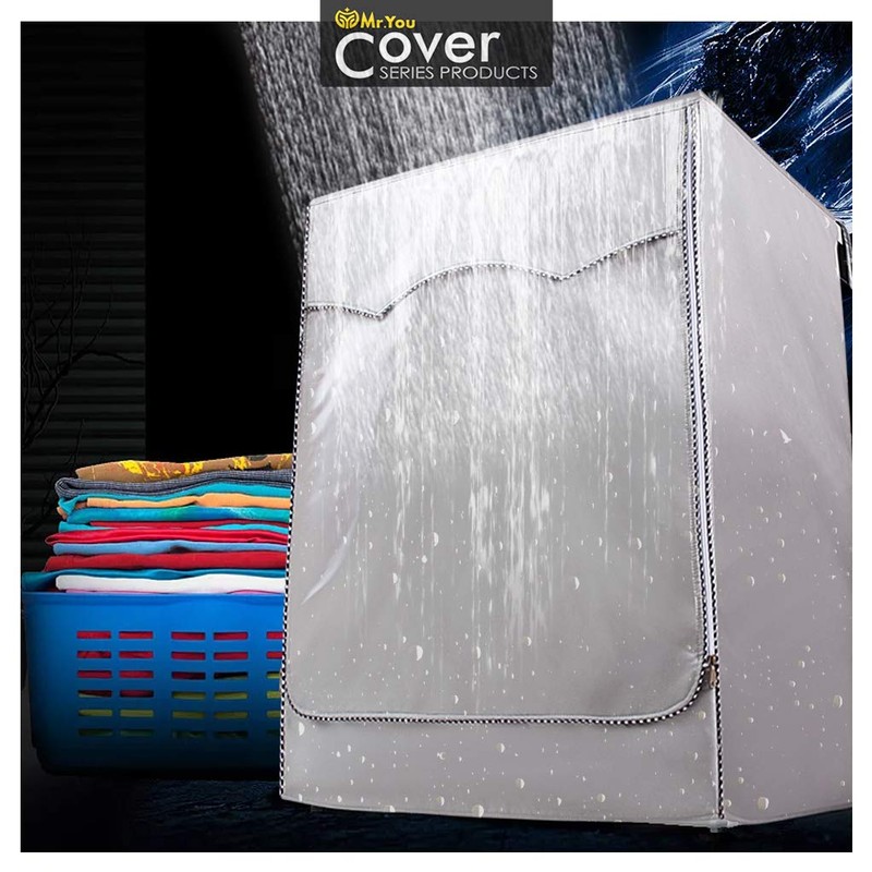 Mr.You Washing Machine Dustproof Cover for Front Washing Machine (Silver)