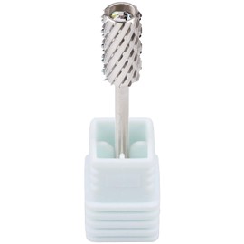 USA PANA Professional 3/32" Shank Size - Crystal Top Small or Large Barrel Carbide Bit - Nail Drill Bit for Dremel Machine (Gold, Silver - 4XC to Extra Fine Grit) (Large Barrel, 3X Coarse, Silver)