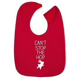 Hippowarehouse Can't Stop The Hop - Easter cotton baby nursing bib boys girls 35cmx22cm