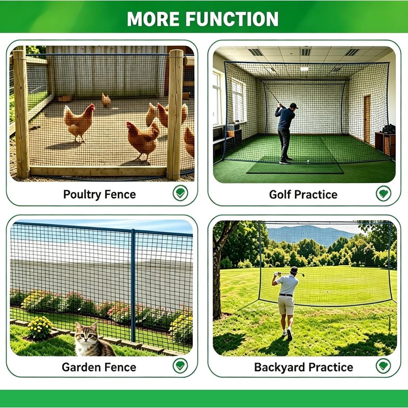 Golf Practice Hitting Net Multi-Sport Ball Netting, Heavy Duty (10FT*7FT)
