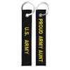 U.S. Army / Proud Army Aunt - Black Embroidered Key