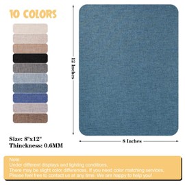 Autrends Canvas Repair Patch 8 x12 Inch, Self-Adhesive Waterproof Linen Repair Patches for Sofas, Clothes, Tents, Furniture, Bags, Car Seats Dark Blue 1.0