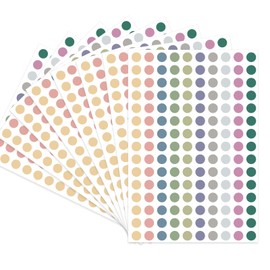 Dot Stickers - 3/8 Inch Morandi Circle Stickers, 3000 Pcs Self-Adhesive Color Coding Labels for Office, Classroom, Garage Sale