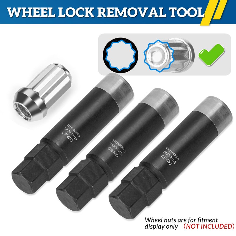 Thinkpro 10 Spline Lug Nut Socket,3 Pieces Nut Socket Compatible