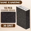 16Pcs 36 Grit Sanding Blocks, Jamiikury Coarse Sanding Sponge Washable