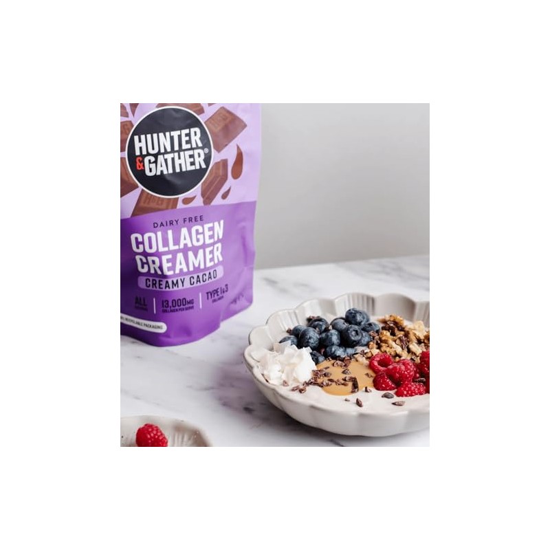 Hunter & Gather Collagen Creamer for Coffee, 300g, Creamy Cacao