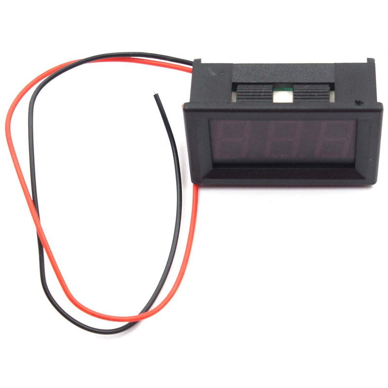 JacobsParts DC 5-120V 2-Wire Voltmeter 3-Digit LED Display Panel Volt