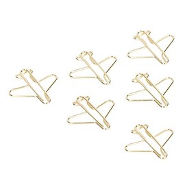 Clips de Carpeta Abrazaderas de Papel, 100 Piezas Clips de Papel en Forma de Avión Lindos de Oro Galvanizado Antioxidante Portátil para la Oficina Escuela y Suministros para el